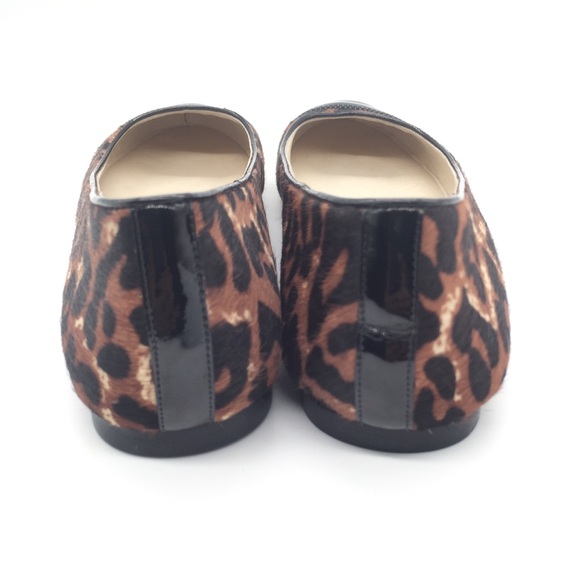 MICHAEL KORS Animal Print Calf Hair Leather Cap Toe Ballet Flats - Picture 6 of 15